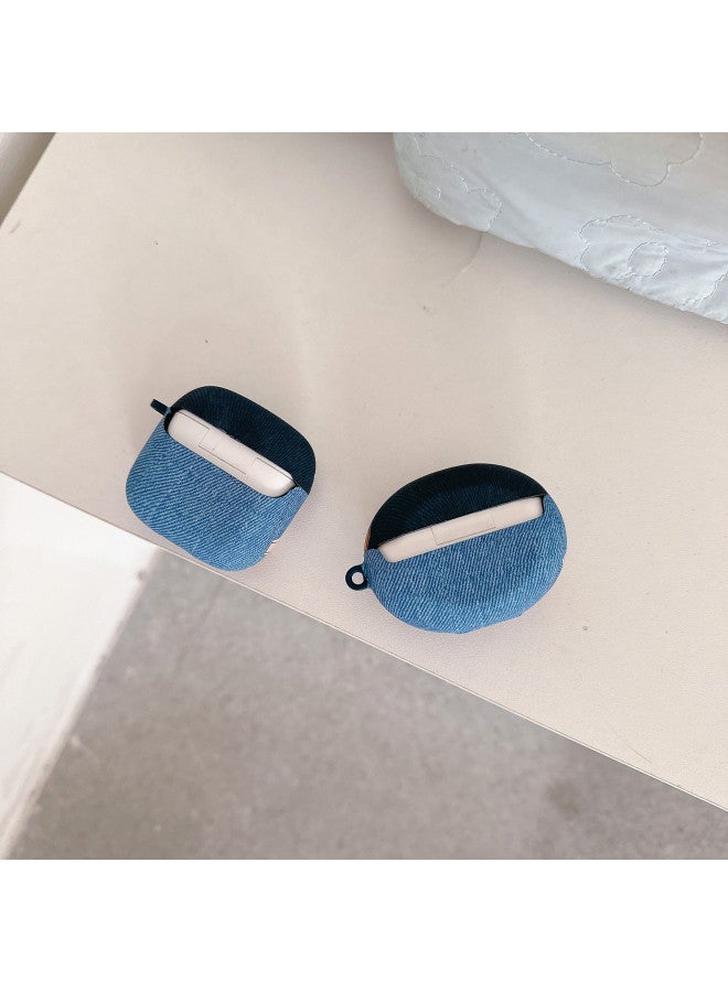 Loquat For HuaweiFreebuds 5i/6i Headset FreeBuds4e/5 Top Edition Denim Dog Clip Protective Cover-Color:Blue Denim Dog With Carabiner-Model:Suitable For Freebuds 6i  - Image 5