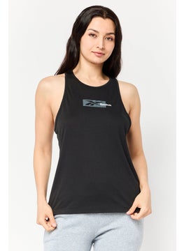 Reebok Women Sportswear Fit Sleeveless Training Tank Top, Black  - Image 1