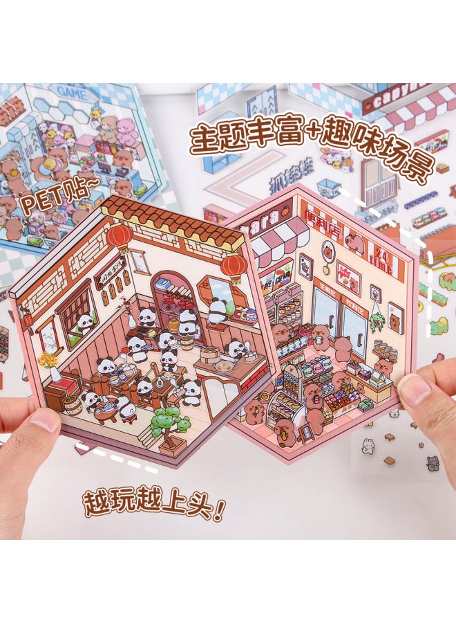 HELPS Creative Cartoon Landscaping Stickers For Primary School Students Cute 3d Three-dimensional Small Stickers High Color Value Hand Account Miniature Scene Stickers - Image 2