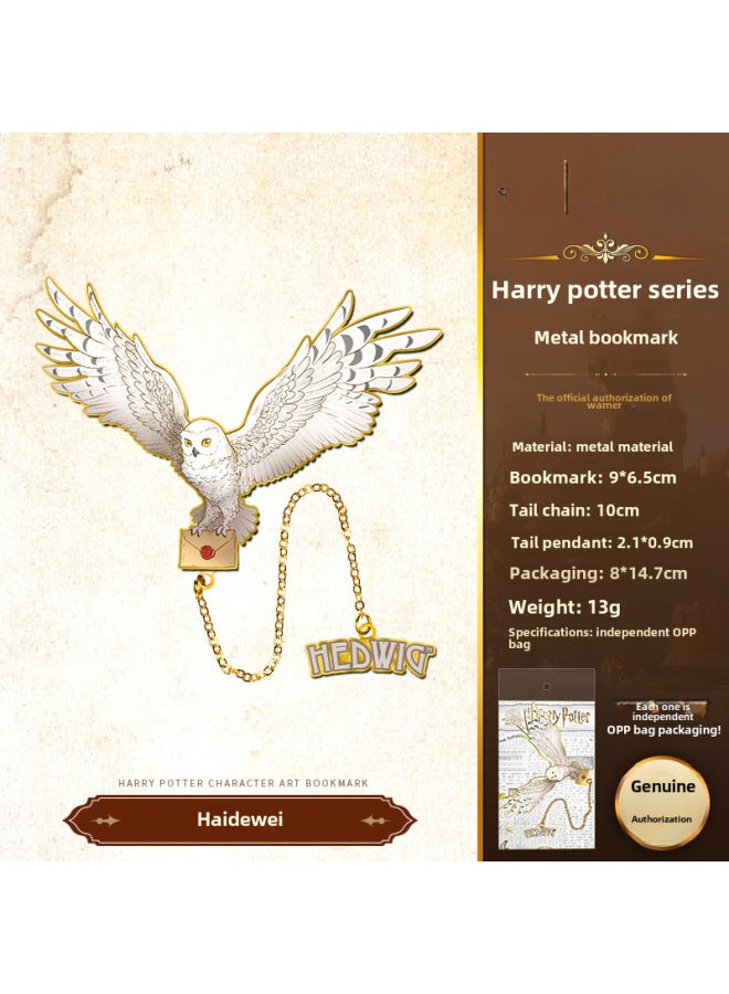 Harry Potter Genuine Metal Bookmark Harry Harry Malfoy Character Bookmark European And American Retro Magic Bookmark - Image 1