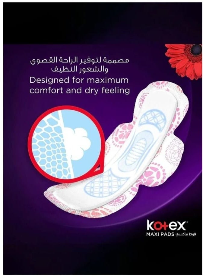 Kotex Maxi Protect Thick Pads, Anti-Leak Maxi Thick Pads with Wings, Super Size Sanitary Pads, Super 30 Pads  - Image 4
