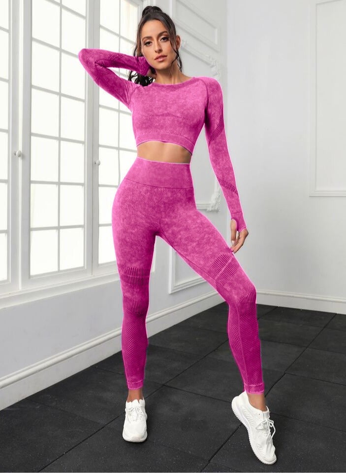 Women's Yoga & Workout Set - Stylish Activewear in Multi-Color Trendy and 3 Sizes, Premium Nylon Fabric for Comfort, Stretch and Perfect Fit for Yoga, Gym and Sports Activities  - Image 3