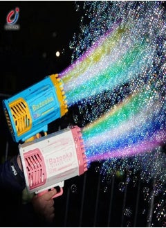 Bazooka Bubble Gun 69 Holes, Best Bubble Gun For Your Kids, Gun Machine, Blue Color  - Image 3