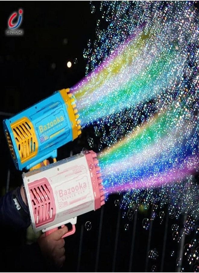 Bazooka Bubble Toy 69 Holes, Best Bubble Toy For Your Kids,  Machine Toy, Blue Color  - Image 3