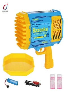 Bazooka Bubble Gun 69 Holes, Best Bubble Gun For Your Kids, Gun Machine, Blue Color  - Image 2