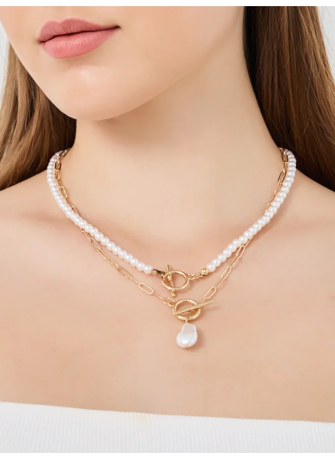 Styli Styli Set of 2 - Faux Pearl Necklace