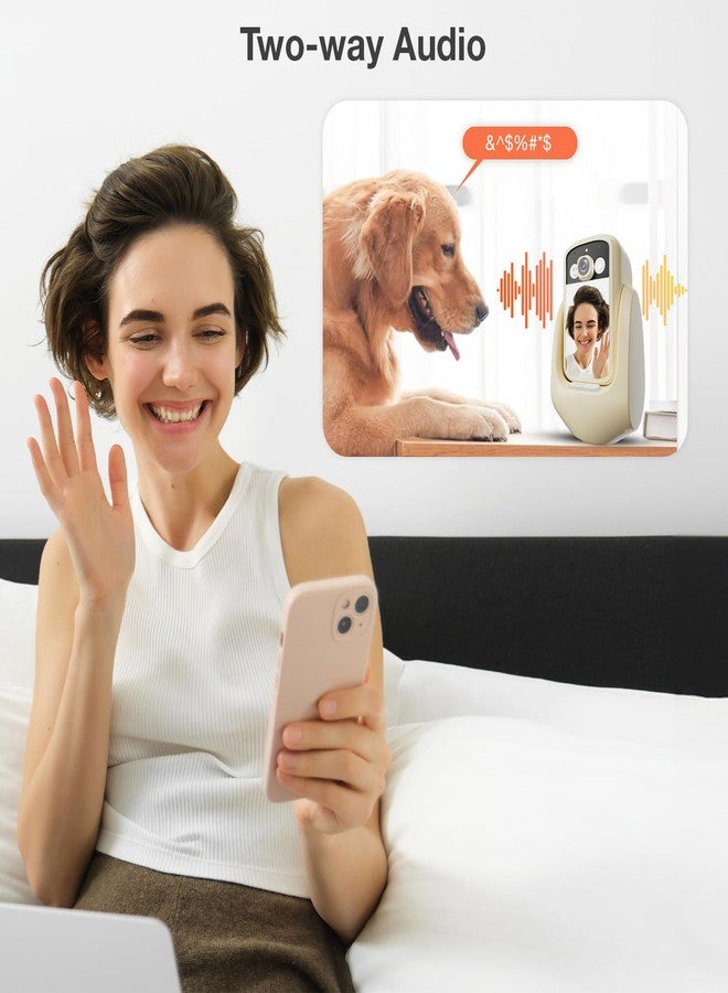 Sekyo 2-Way Video Calling Camera with 2.8" Display, In-House Monitoring Pet Camera with Speaker, 360° View PTZ WiFi AI Motion Detection Indoor for Puppy/Cat/Dog with Phone App Control, Indoor Home Security - Image 4