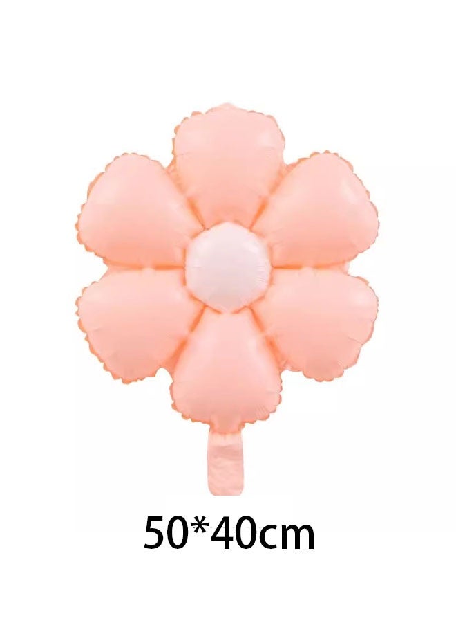 Zeemey 12 vibrant Macaron-inspired Daisy and sunflower foil balloons - various colors (blue, light purple, pink, yellow, green), suitable for birthday parties, weddings and celebrations, holiday decorations | floral party balloons | inflatable balloons, birthday balloons - Image 5