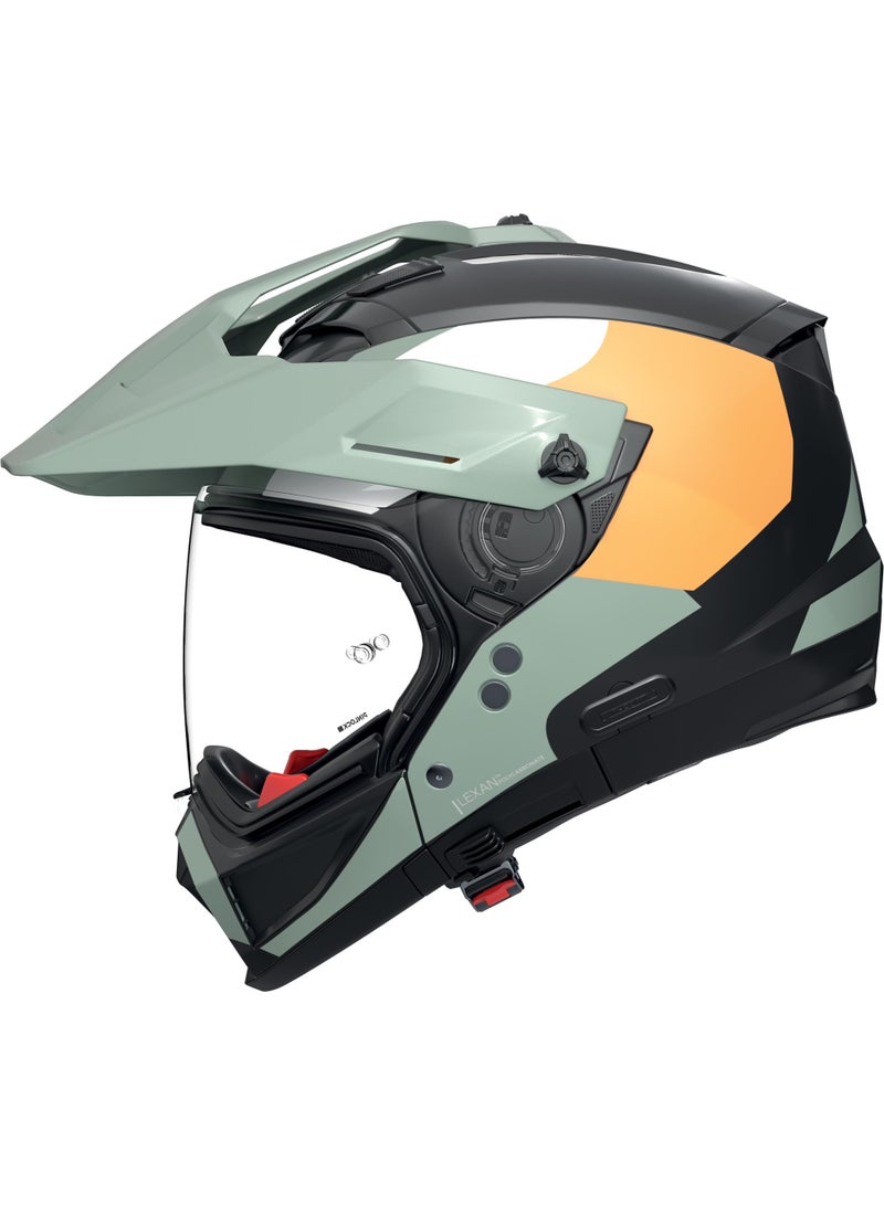 Nolan N70-2 X 06 SELVADO BLACK/GREEN/GRAY/WHITE/ORANGE MATT Helmet - Image 1