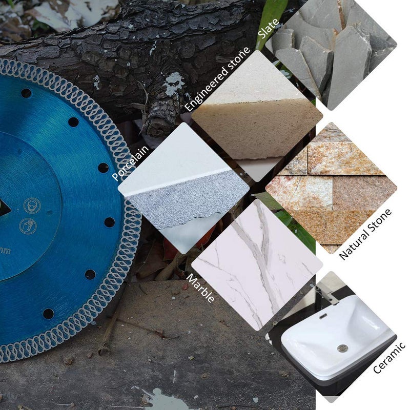 VOSIDUE 2 Pack Super Thin Tile Saw Blade 7" Diamond Saw Blade for Cutting Granite Marble Porcelain Tile … - Image 4