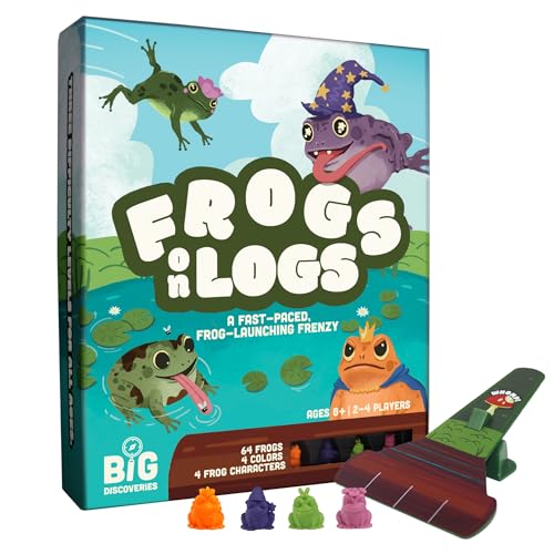 Big Discoveries Frogs on Logs A FastPaced FrogLaunching Board Game for Kids Families Match Aim Launch Frogs 24 Players Ages 8 Fun Family Game for Boys Girls - Image 1