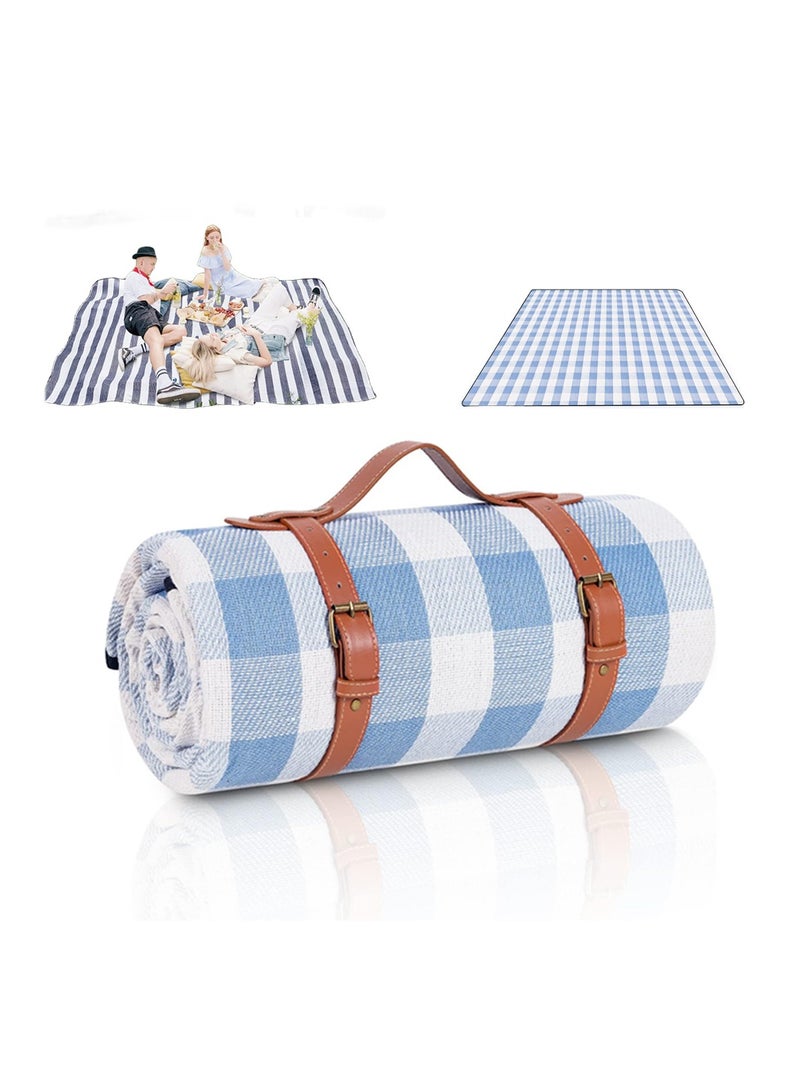 KASTWAVE Outdoor Picnic Mat, Spacious 80”x 80” Picnic Blanket: Extra Large, Waterproof, and Foldable Beach Blanket for 6-8 Adults - Ideal for Camping, Park, Beach, Grass, and Indoor Gatherings - Image 1