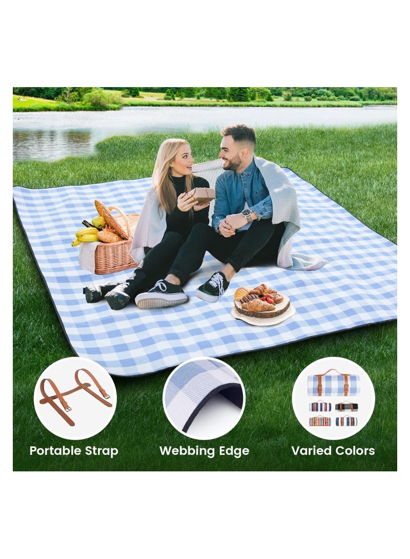 KASTWAVE Outdoor Picnic Mat, Spacious 80”x 80” Picnic Blanket: Extra Large, Waterproof, and Foldable Beach Blanket for 6-8 Adults - Ideal for Camping, Park, Beach, Grass, and Indoor Gatherings - Image 4