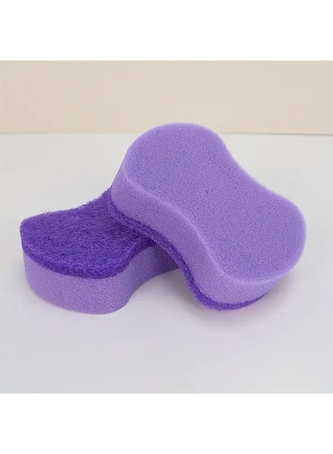6 Purple Heavy Duty Non Scratch Reusable Kitchen Sponges High Absorbency Durable - Image 2