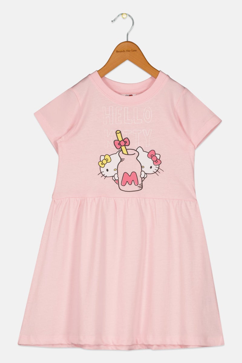 Disney X Hello Kitty Toddlers Girl Graphic Print Dress , Pink - Image 2