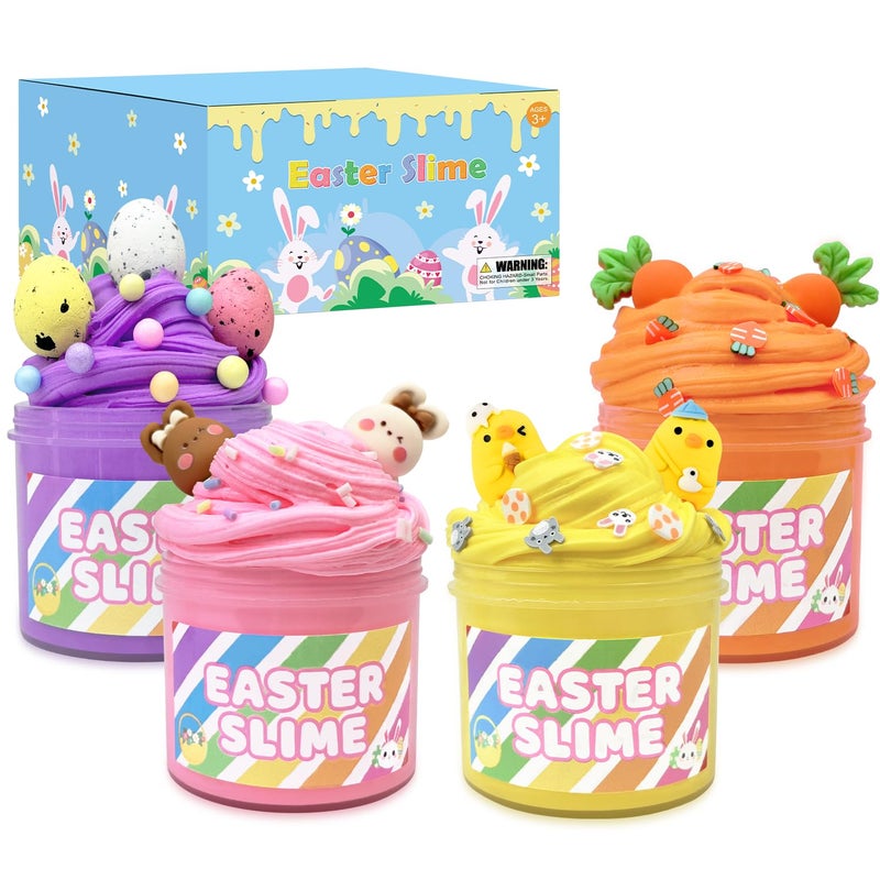 Wondrus Easter Basket Stuffers Essentials for Kids 4 PackEaster Slime WCharms Party Favors Supplies Toys for Girls BoysSmall Goodie Bag Fillers for 812Non Candy Treats Items Prizes for Classroom Student - Image 3
