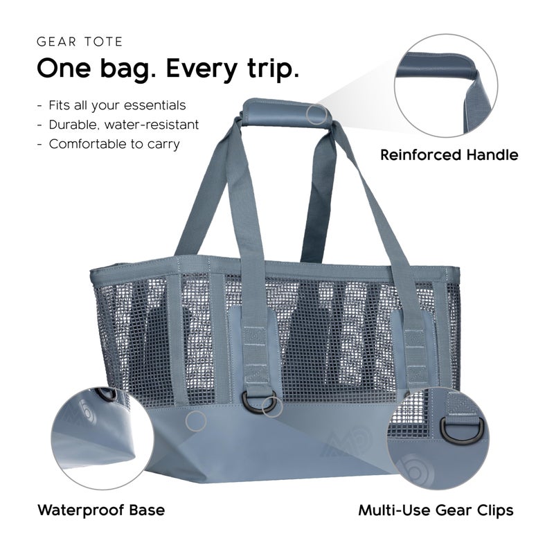 MISSION Boat Gear CASSI Boat Bag, Waterproof Bottom Mesh Beach Bag, Heavy-Duty Outdoor Tote for Boat, Beach, Grocery, Travel & Pool, Premium Marine Gear Carryall - Image 2