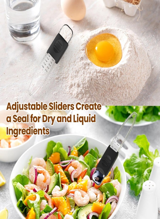 ReneeChef Professional Adjustable Measuring Spoons Set of 2#2258, Fits in Spice Jars, Teaspoon Measuring Spoons 9 in 1 for Dry and Liquid, BPA- free & Dishwasher Safe - Image 5