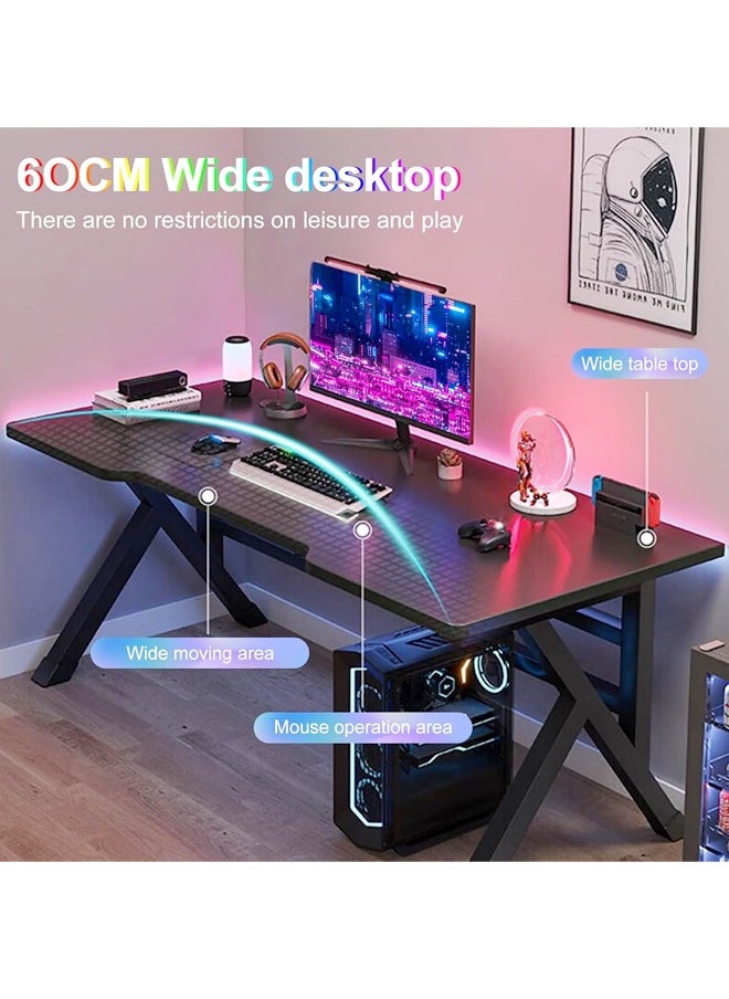 C&C Home Multifunctional Modern 15mm Thick Wood Wide Tabletop Gaming Table Durable Metal K Legs Frame Rectangular PC Workstation Computer Desk Study Table Working Desk Home Office Desk Ideal for Students and Gamers 120x60x74 cm  - Image 3