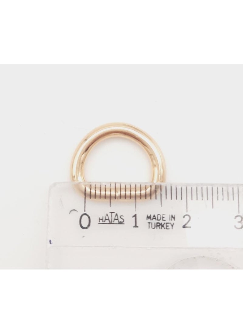Angel Çanta Aksesuar Angel Bag Accessory D Ring 1.3 cm Light Gold 1 Piece  - Image 2