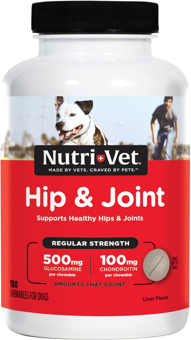 nutri vet Nutri-Vet Hip & Joint Regular Strength Chewable Tablets for Dogs - 180 Count - Image 1