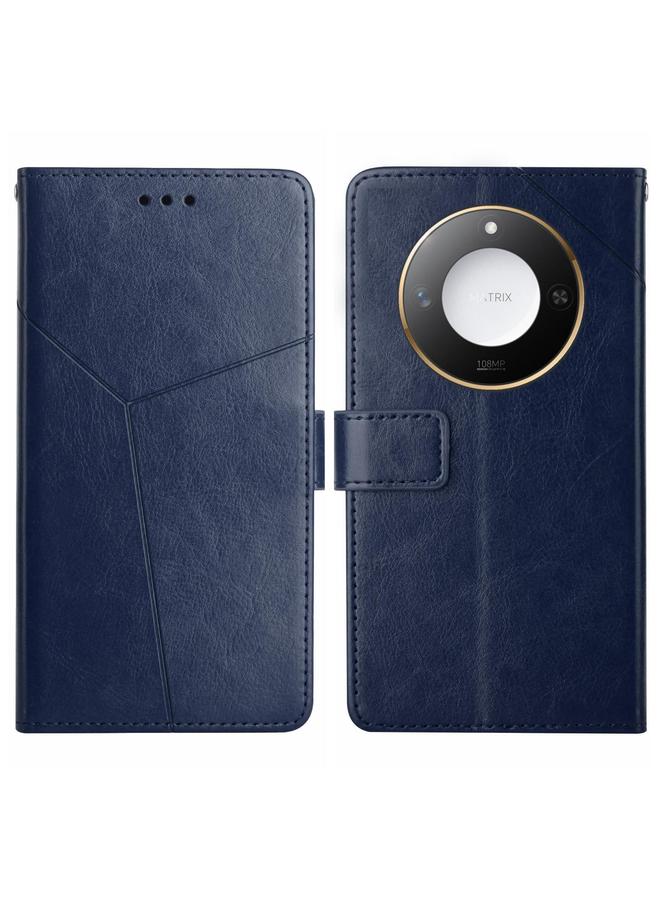 اس-توب جراب هاتف Honor X9c الذكي المصنوع من الجلد بتصميم على شكل حرف Y - Image 1