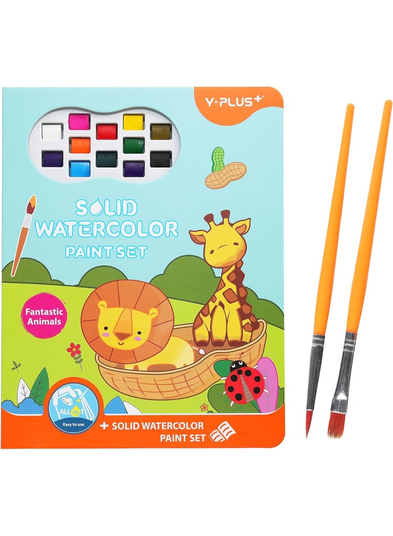 Y plus+ YPLUS Watercolor Paint Set, All in one Painting Books for Toddlers - Image 1