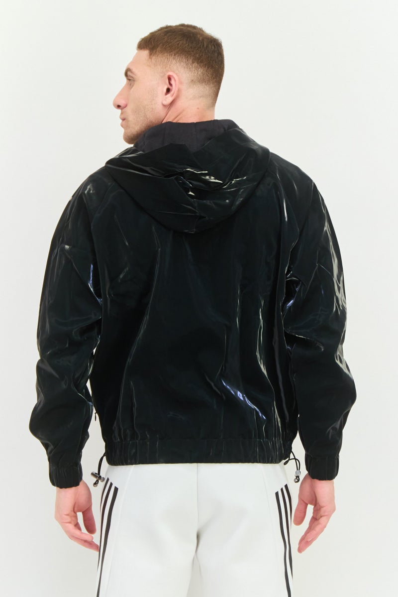 adidas Originals Men Sportswear Fit Long Sleeve outdoor Jacket, Black  - Image 3