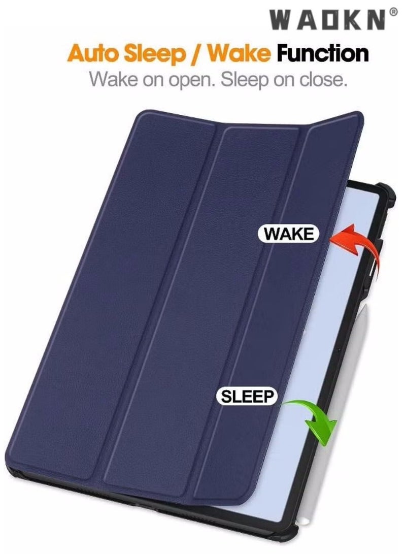 Raxoom For Protective Case for Huawei Matepad Air 2023 11.5 inch, Tri-Fold Smart Tablet Case, Multi- Viewing Angles Stand Hard Shell Folio Case Cover with Auto Wake Sleep for HUAWEI Matepad Air 2023, Blue - Image 4