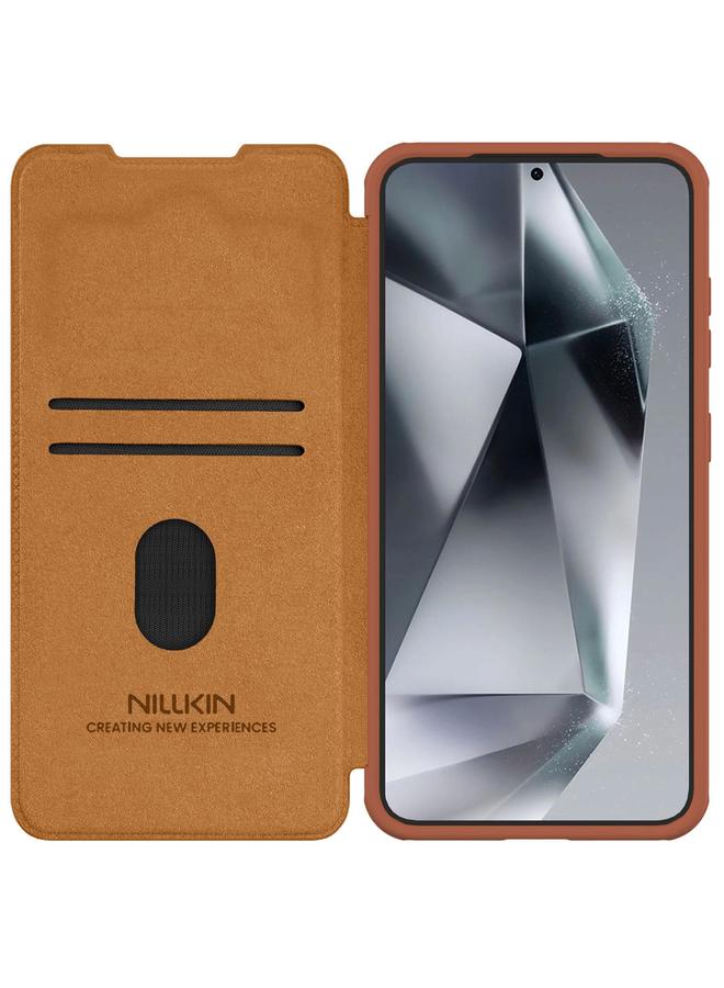 Nillkin Case For Samsung Galaxy S25+ 5G QIN Series Pro Sliding Camera Cover Design Leather Phone Case - Image 4