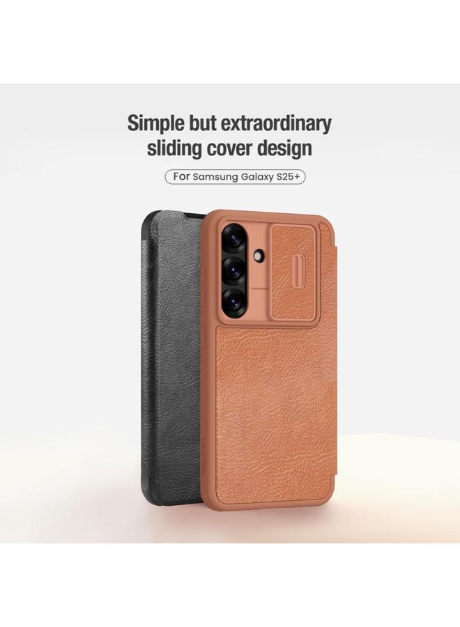 Nillkin Case For Samsung Galaxy S25+ 5G QIN Series Pro Sliding Camera Cover Design Leather Phone Case - Image 5