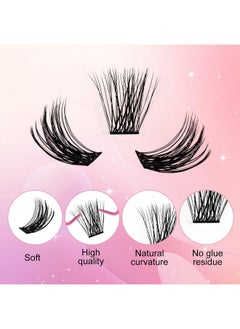 FADLASH Lash Clusters Diy Eyelash Extensions 168 Clusters Lashes D Curl 0.07 Natural Individual Lash Extensions Mixed Tray False Eyelashes Soft & Strong Thin Band Diy At Home (F340.07D 816Mm)  - Image 5