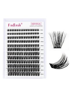 FADLASH Lash Clusters Diy Eyelash Extensions 168 Clusters Lashes D Curl 0.07 Natural Individual Lash Extensions Mixed Tray False Eyelashes Soft & Strong Thin Band Diy At Home (F340.07D 816Mm)  - Image 2