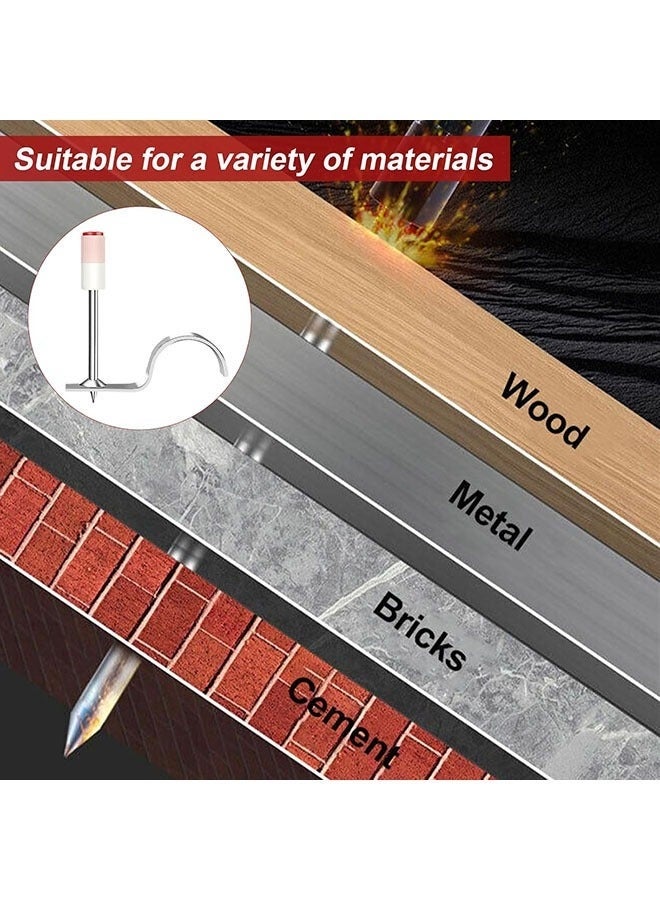 200 PCS Steel Concrete Nail Gun Nails Kit, 7.3 mm Diameter Bolts, Manual Drywall Nail Gun, Pistola De Impacto para Concreto Clavos, Multi-Purpose Nail Shooter Gun Nails ﻿ - Image 5
