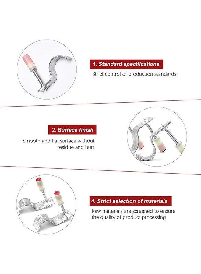 200 PCS Steel Concrete Nail Gun Nails Kit, 7.3 mm Diameter Bolts, Manual Drywall Nail Gun, Pistola De Impacto para Concreto Clavos, Multi-Purpose Nail Shooter Gun Nails ﻿ - Image 4