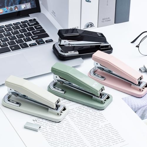 M.G M&G Desktop Stapler Swing-Arm Stapler with 50 Sheet Capacity, 180 Rotation Design, Swivel Stapler with 1000 Staples for Booklet Binding, Durable Staplers for Office School Home (Black) - Image 2