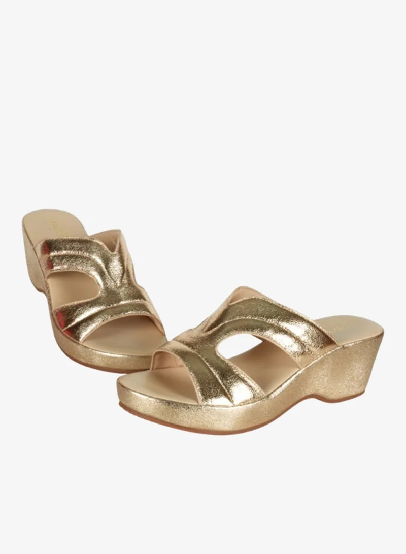 Michelle Morgan Gold 092-2965 Michelle Morgan Ladies Wedge sandals4ZD19T Gold for Women | Best Price UAE