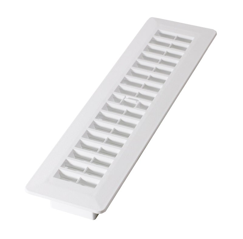 Decor Grates PL212-WH 2-Inch by 12-Inch Plastic Floor Register, White - Image 1
