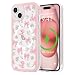 LCHULLE Magnetic for iPhone 15 Case Cute Pink Bows Compatible with Magsafe Clear Ribbon Bowknot Pattern for Women Girls Hard Back Cover Shockproof Phone Case for iPhone 15 Rose Bows - Image 2