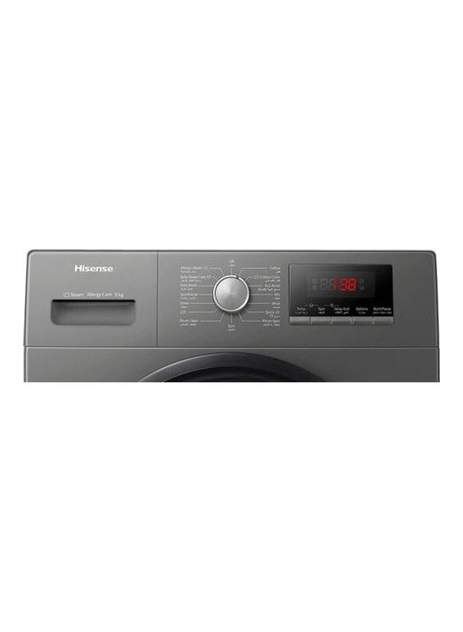 Hisense Front Load Washing Machine With Inverter Motor 1200 RPM 1 Year Warranty 7 kg WFQP7012EVMT Titanium silver - Image 3