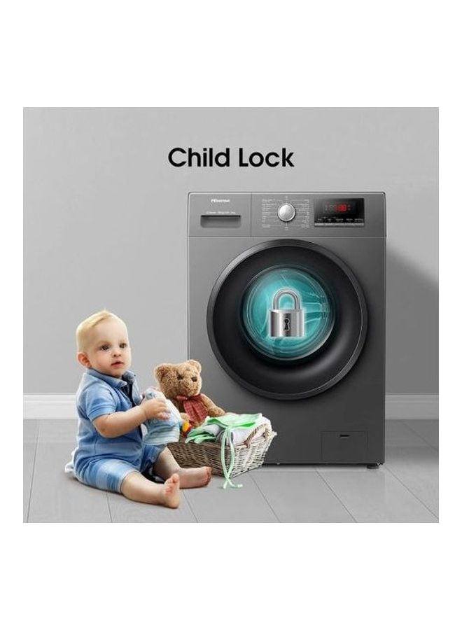 Hisense Front Load Washing Machine With Inverter Motor 1200 RPM 1 Year Warranty 7 kg WFQP7012EVMT Titanium silver - Image 2