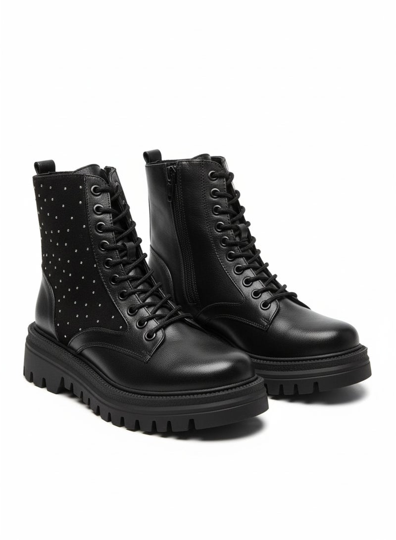 فيبراندا بوت أنيق بتصميم عصري مرصع بنقاط لامعة B-50-اسود - Image 3