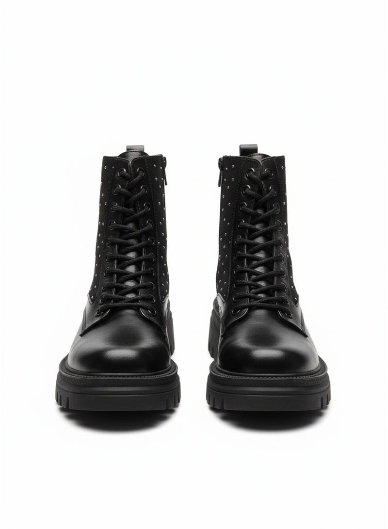 فيبراندا بوت أنيق بتصميم عصري مرصع بنقاط لامعة B-50-اسود - Image 4