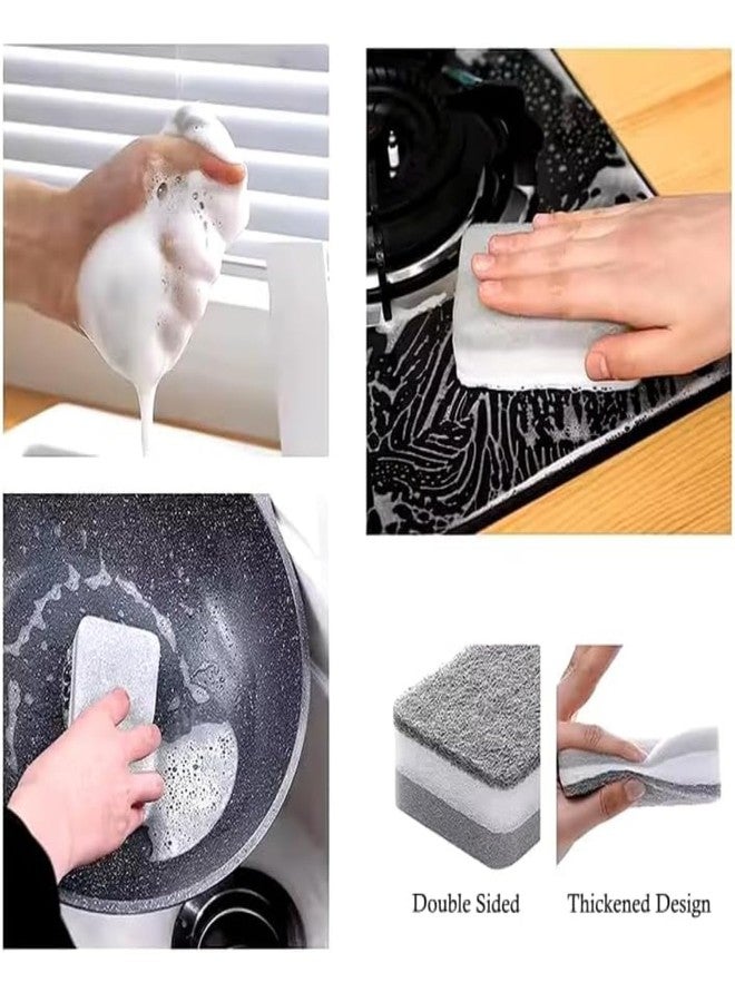 PKI Smart Essentials Dual-Sided Grey Cellulose Sponge with Gentle Scouring Pad – Multi-Purpose for Kitchen, Commercial, and Outdoor Cleaning (Set of 6) - Image 3