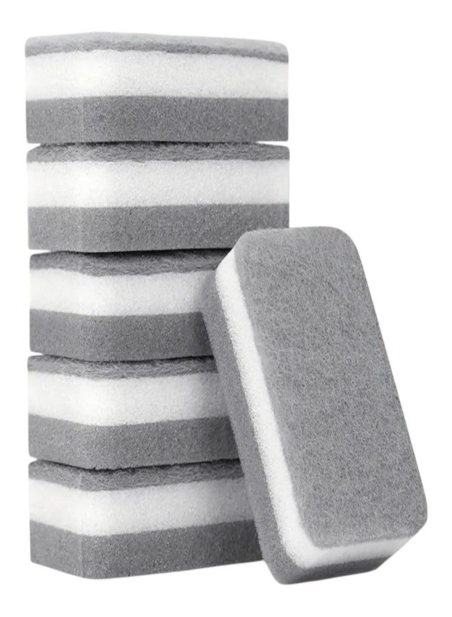 PKI Smart Essentials Dual-Sided Grey Cellulose Sponge with Gentle Scouring Pad – Multi-Purpose for Kitchen, Commercial, and Outdoor Cleaning (Set of 6) - Image 1