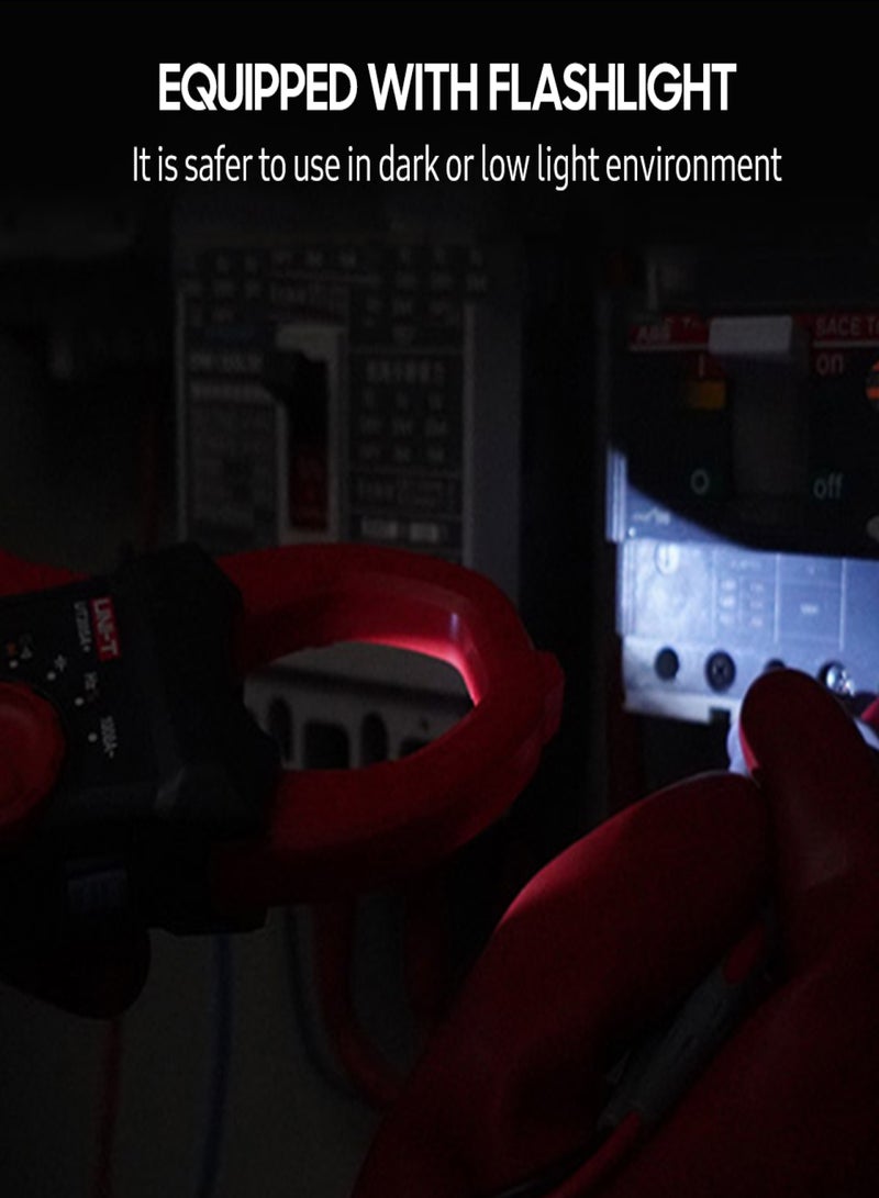 UNI-T UT206A+ Clamp Meter Digital Clamp Type Multimeter Universal Meter Autoranging Clampmeter 6099 Counts 1000V DC/AC Voltmeter 1000A AC Ammeter 600A Inrush Current NCV Test Resistance Frequency - Image 2