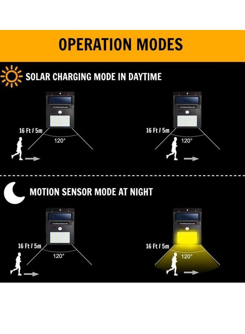 【4 pack】 35 LED Solar Lights Outdoor Waterproof Solar Motion Sensor Light Wireless Lights Outside Wall Lamp for Driveway Patio Garden Path  - Image 5