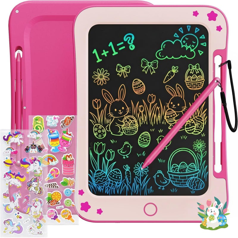 TEKFUN LCD Writing Tablet for Kids Toddler Girl Toys Doodle Board Drawing Tablet Easter Gifts for Kids Birthday Gift for 38 Years Old Girl 85 Inch Pink - Image 4