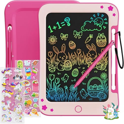 TEKFUN LCD Writing Tablet for Kids Toddler Girl Toys Doodle Board Drawing Tablet Easter Gifts for Kids Birthday Gift for 38 Years Old Girl 85 Inch Pink - Image 1