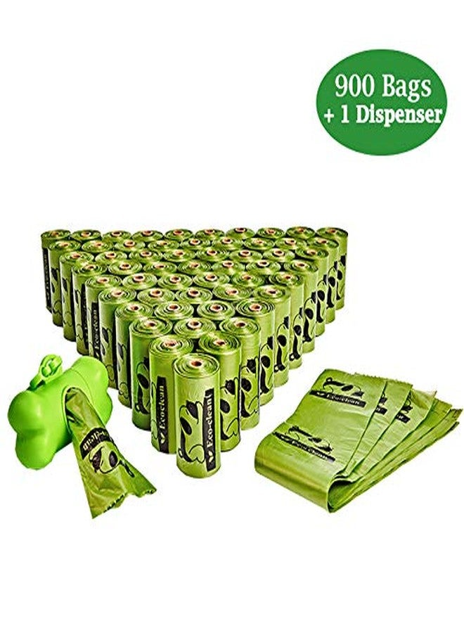 Eco Clean ECO-CLEAN Dog Poop Bags, 60 Rolls / 900 Count Dog Waste Bags with Dispenser and Leash Clip, Unscented, Extra Thick and Strong Poop Bags for Dogs - Image 2